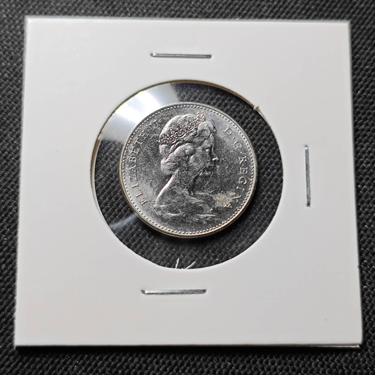 KK钱币收藏小铺  第414期 2月预留时间 周末发货 1967加拿大5分 纪念币