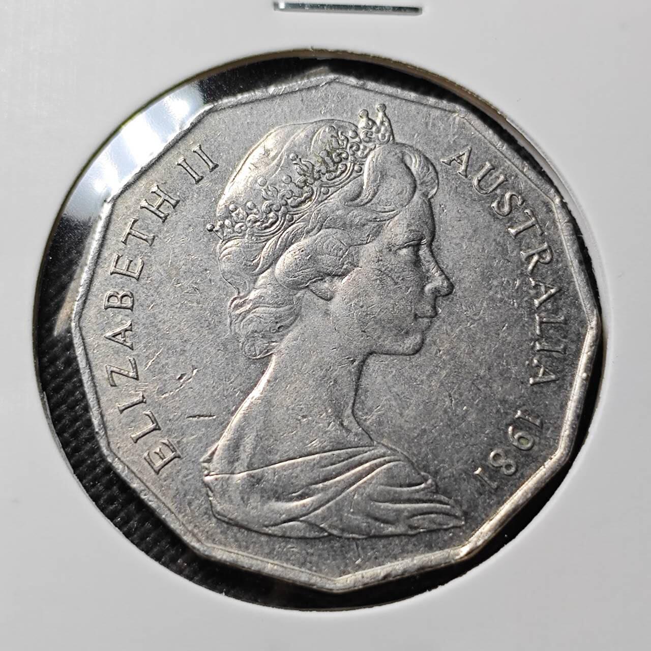 KK钱币收藏小铺  第414期 2月预留时间 周末发货 1981澳大利亚50分 纪念币