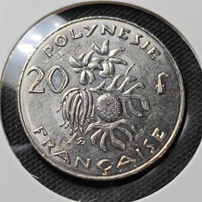 KK钱币收藏小铺  第415期 2月预留时间 周末发货 2010法属玻利尼西亚20法郎