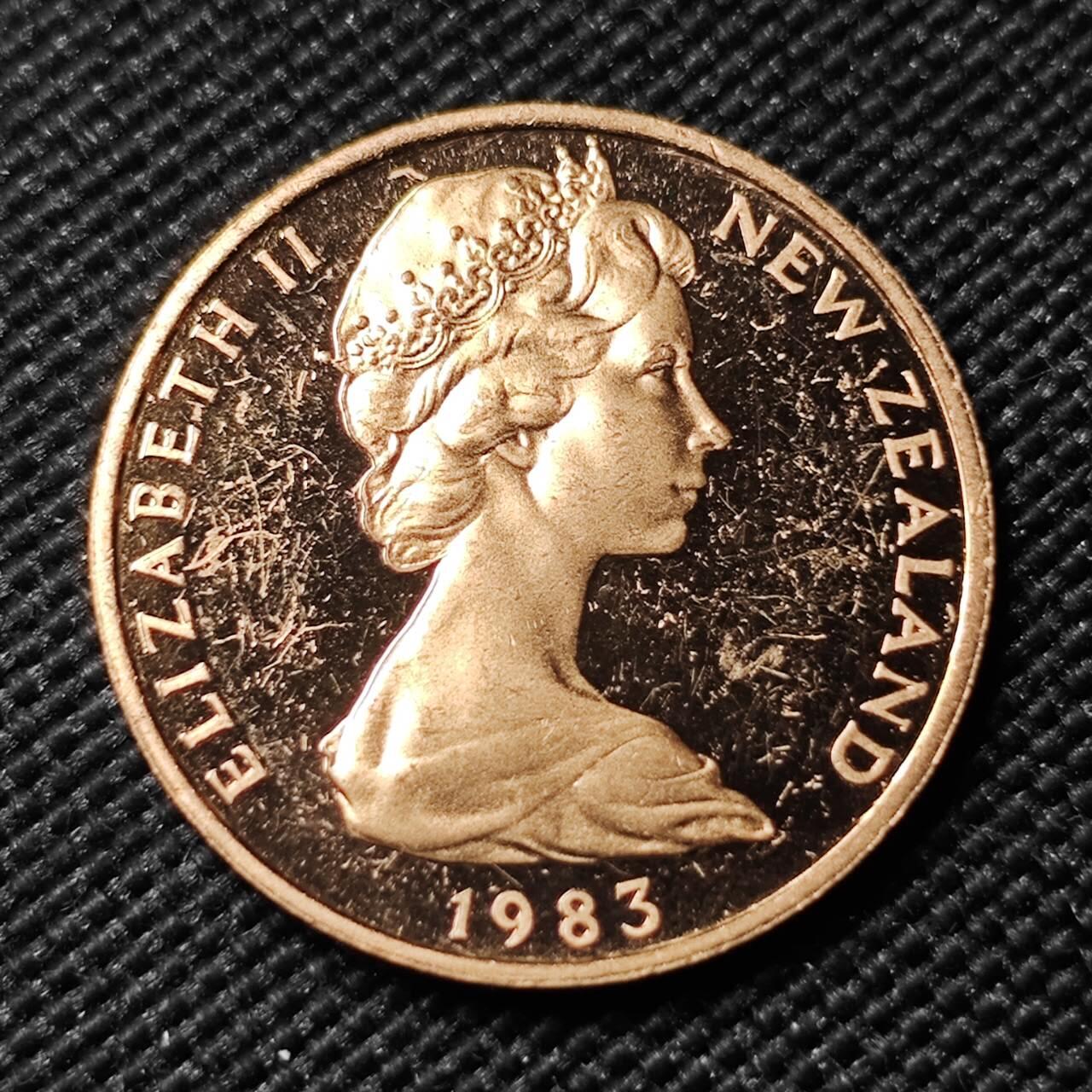KK钱币收藏小铺  第414期 2月预留时间 周末发货 1983新西兰2分 精制币