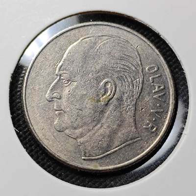 KK钱币收藏小铺  第415期 2月预留时间 周末发货 1972挪威1欧尔 动物版