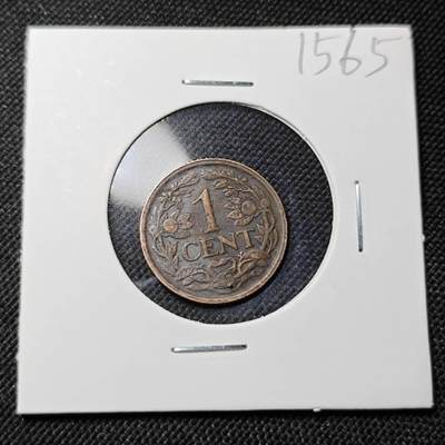 KK钱币收藏小铺  第415期 2月预留时间 周末发货  1925荷兰1分铜币