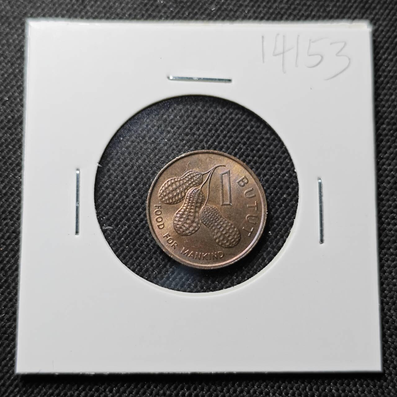 KK钱币收藏小铺  第414期 2月预留时间 周末发货 1974冈比亚1布图 铜币