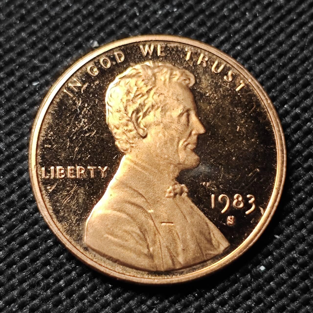 KK钱币收藏小铺  第414期 2月预留时间 周末发货 1983美国1分精制币