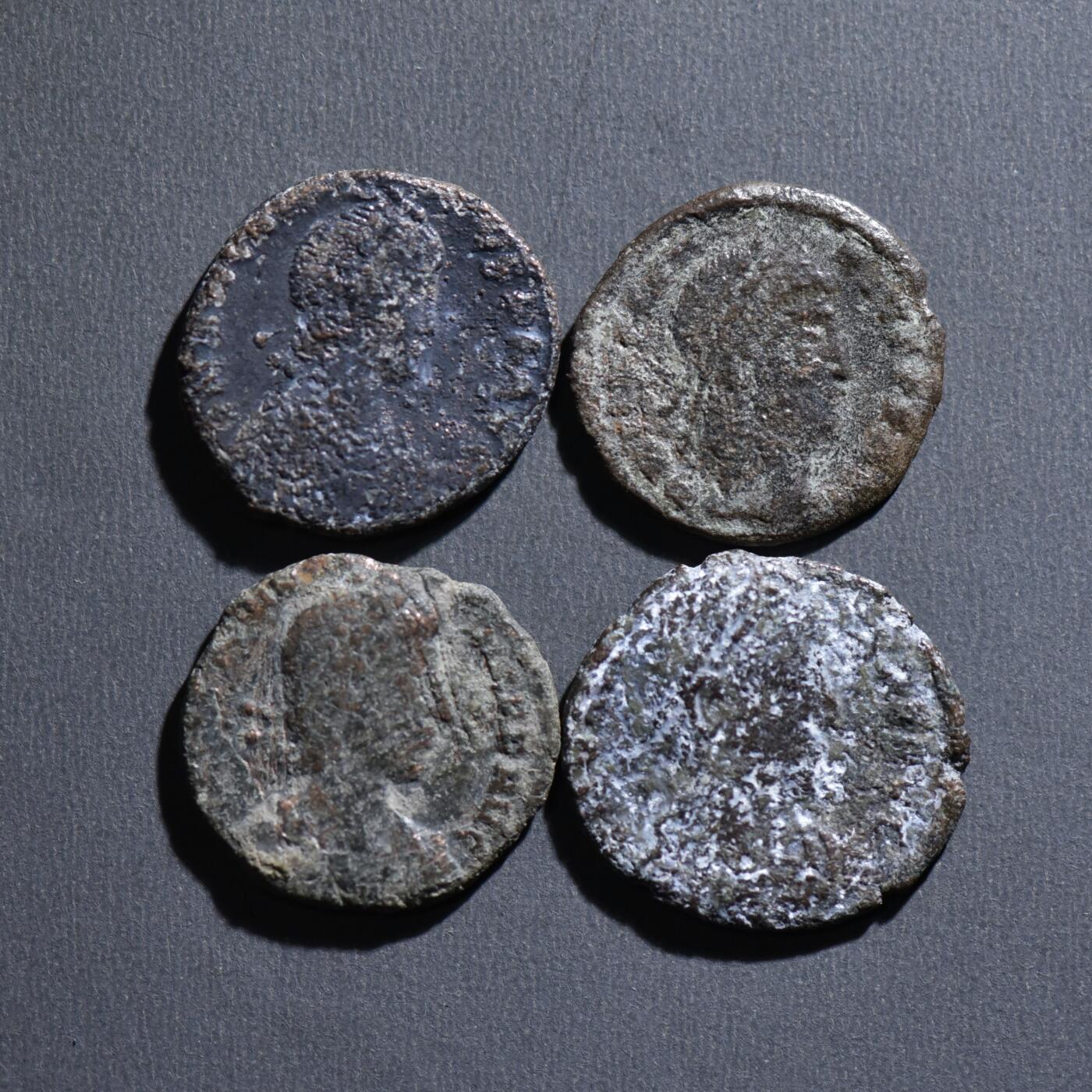 【良泉】4月16日【西方古代打制币】拍卖108件 【古罗马】铜币一组4枚（3）