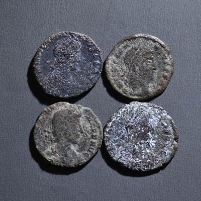 【良泉】4月16日【西方古代打制币】拍卖108件 - 【古罗马】铜币一组4枚（3）