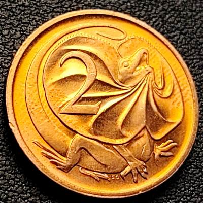 泉币菌-第218场-拍品多 请提前出价 - 1984年 英属 澳大利亚2分铜币 伞蜥蜴 斗篷蜥 伊丽莎白二世 21.5mm