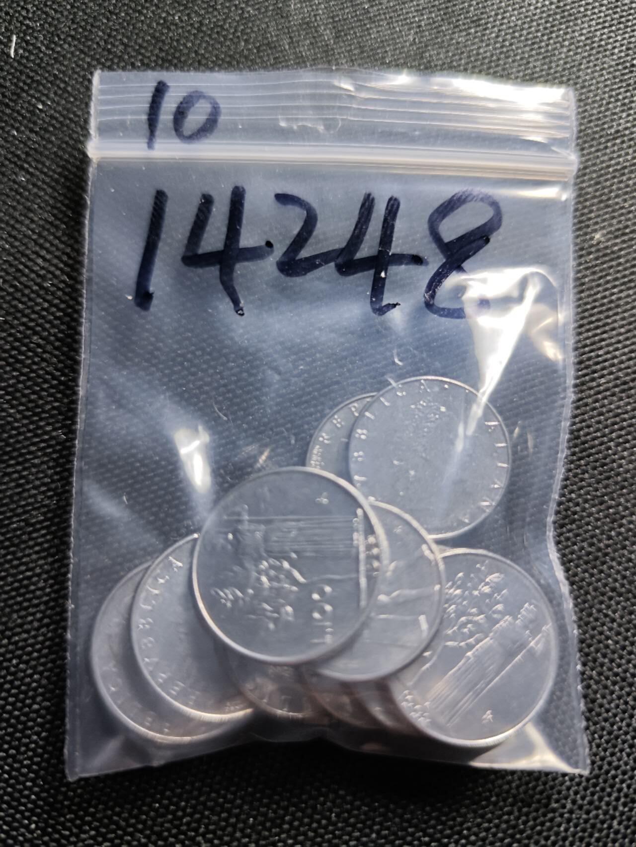 KK钱币收藏小铺  第414期 2月预留时间 周末发货  意大利50/100里拉一组10枚 5对