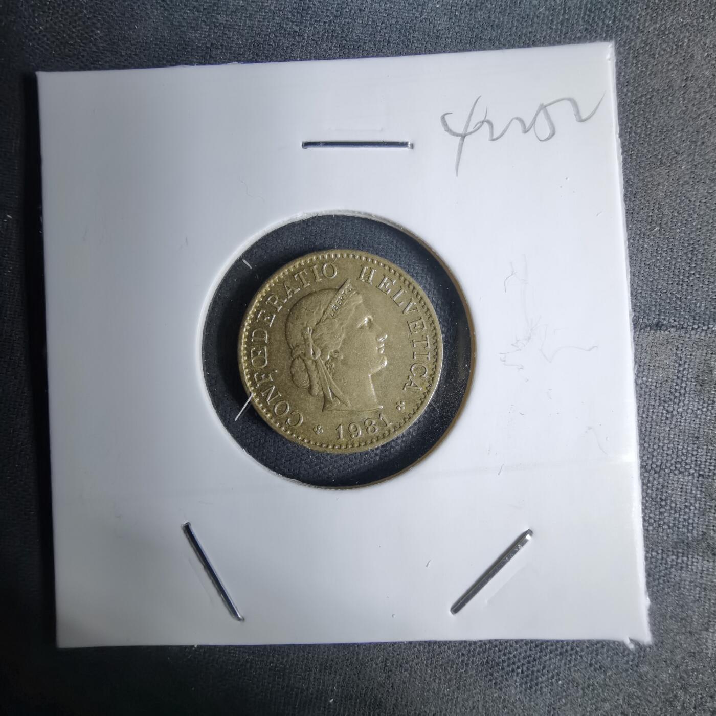 沼泽如烟--第1042场 瑞士1981年五分