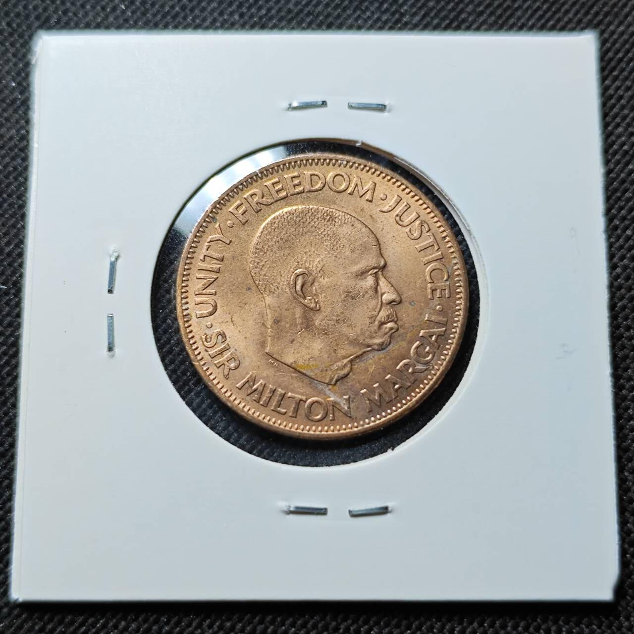 KK钱币收藏小铺  第414期 2月预留时间 周末发货 1964塞拉利昂1分好品