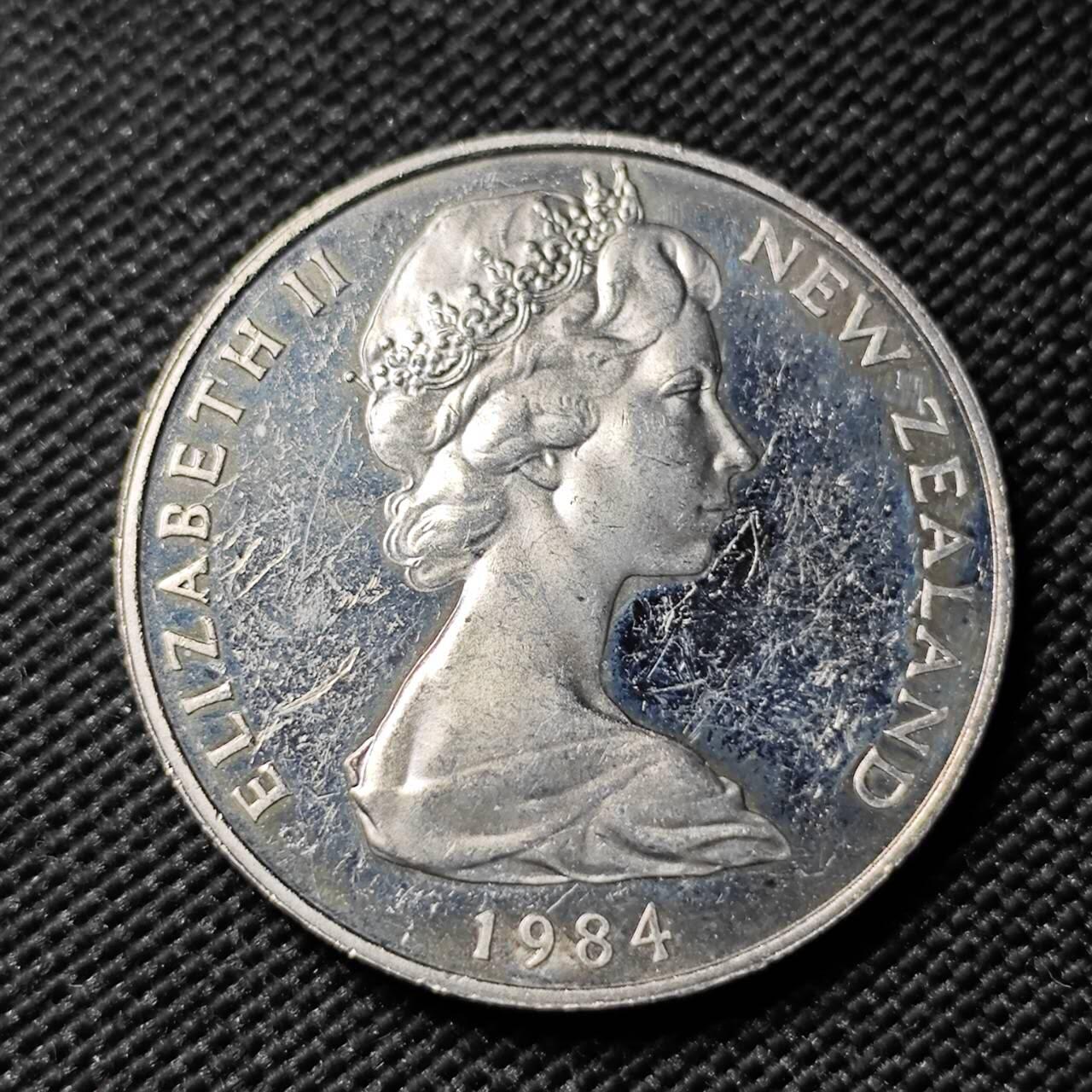 KK钱币收藏小铺  第414期 2月预留时间 周末发货 1984新西兰20分精制币