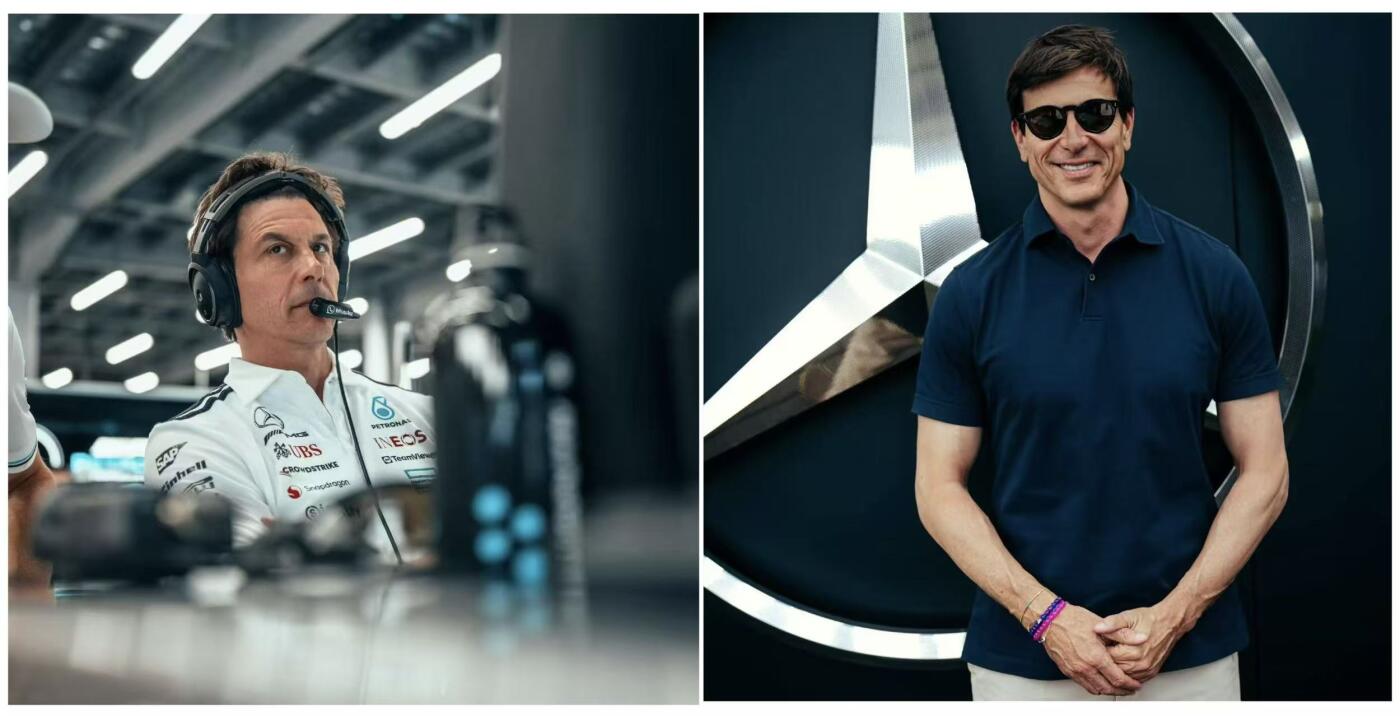 零元拍：银箭王朝，三头狼啸！梅赛德斯AMG马石油F1别车队领队，冠军缔造者托托·沃尔夫，车手乔治·拉塞尔和基米·安东内利“三头狼”合签2026赛季车手帽！