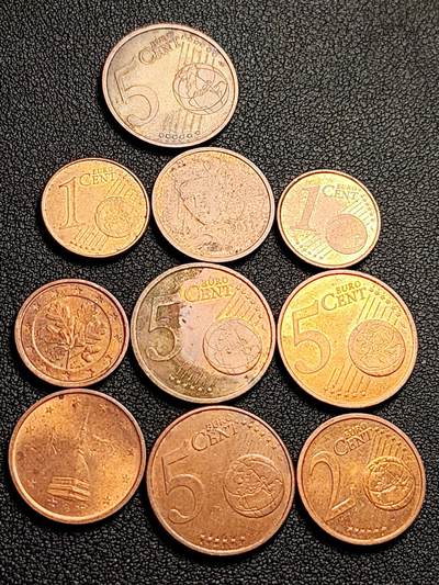 泉币菌-第219场-拍品多 请提前出价 - 10枚一组 各国欧分币 混合年份