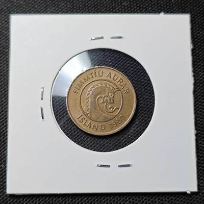 KK钱币收藏小铺  第415期 2月预留时间 周末发货  冰岛50奥拉铜币