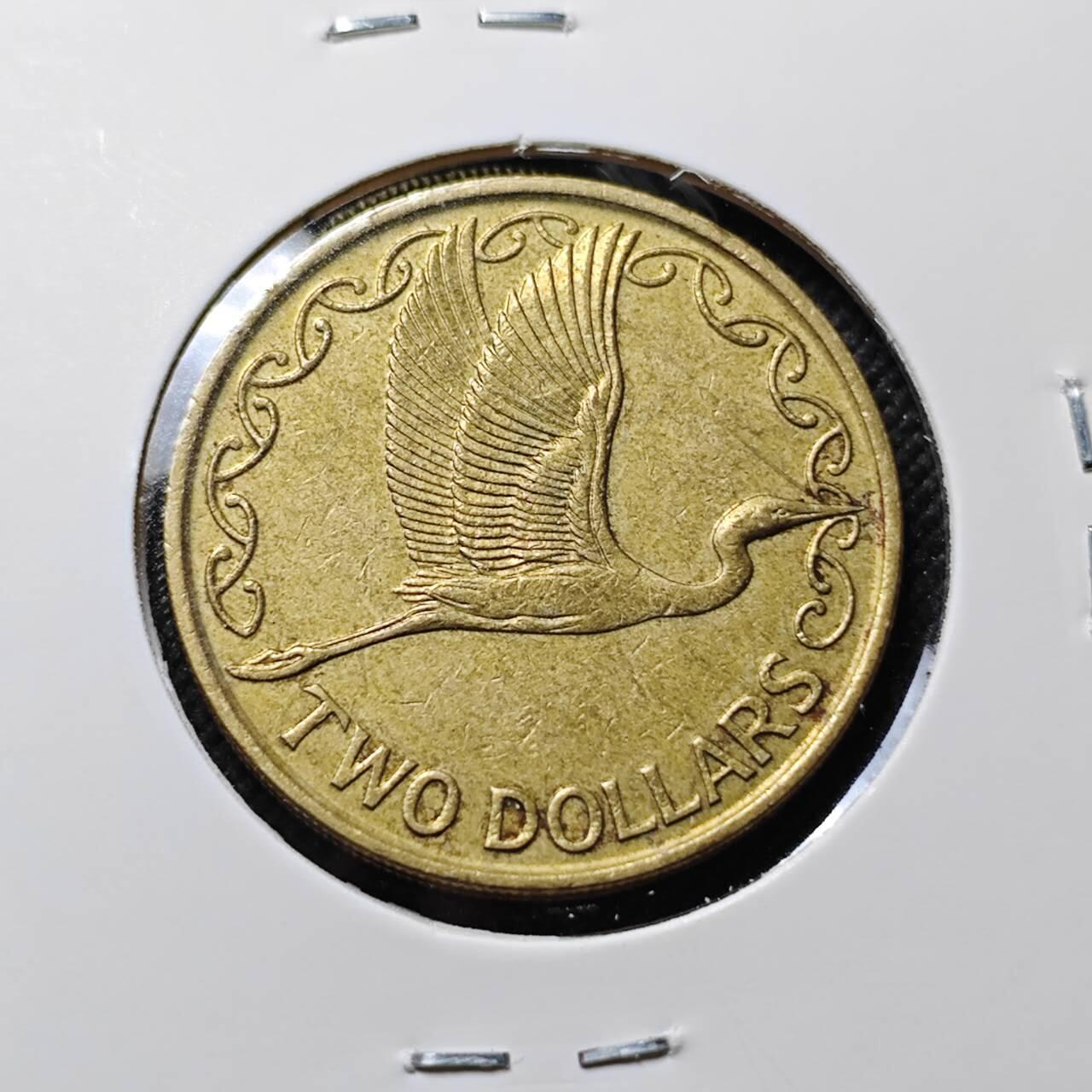 KK钱币收藏小铺  第414期 2月预留时间 周末发货 1990新西兰2元 