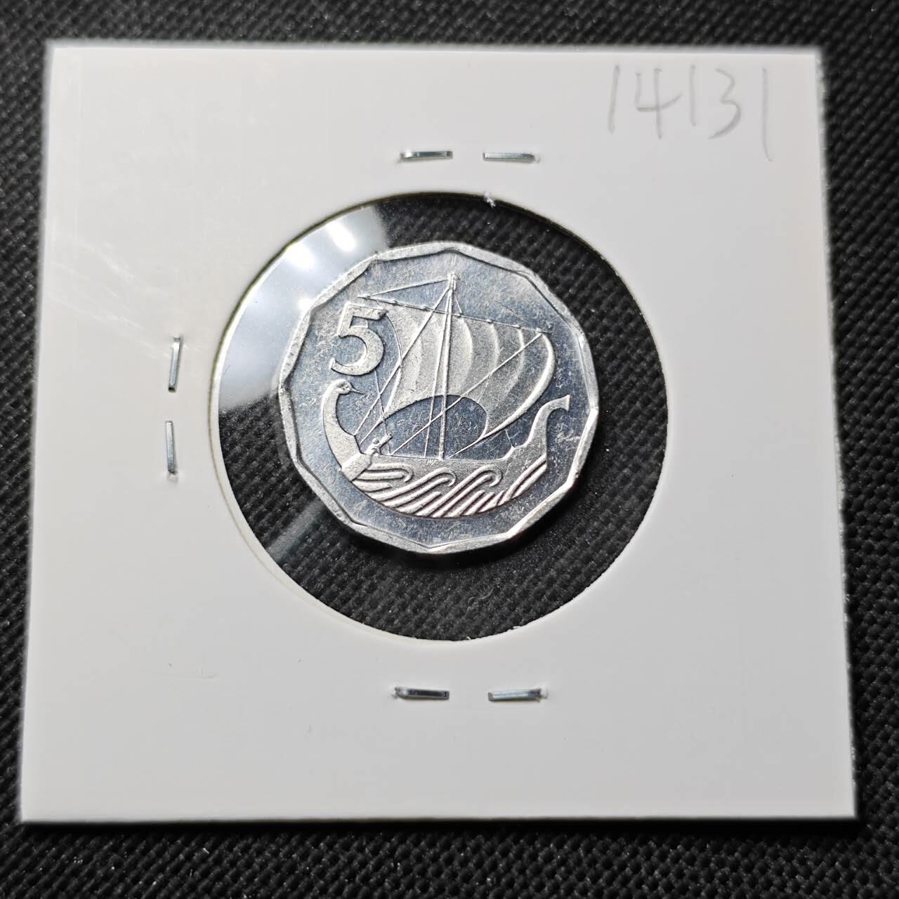 KK钱币收藏小铺  第414期 2月预留时间 周末发货 1982塞浦路斯5米尔