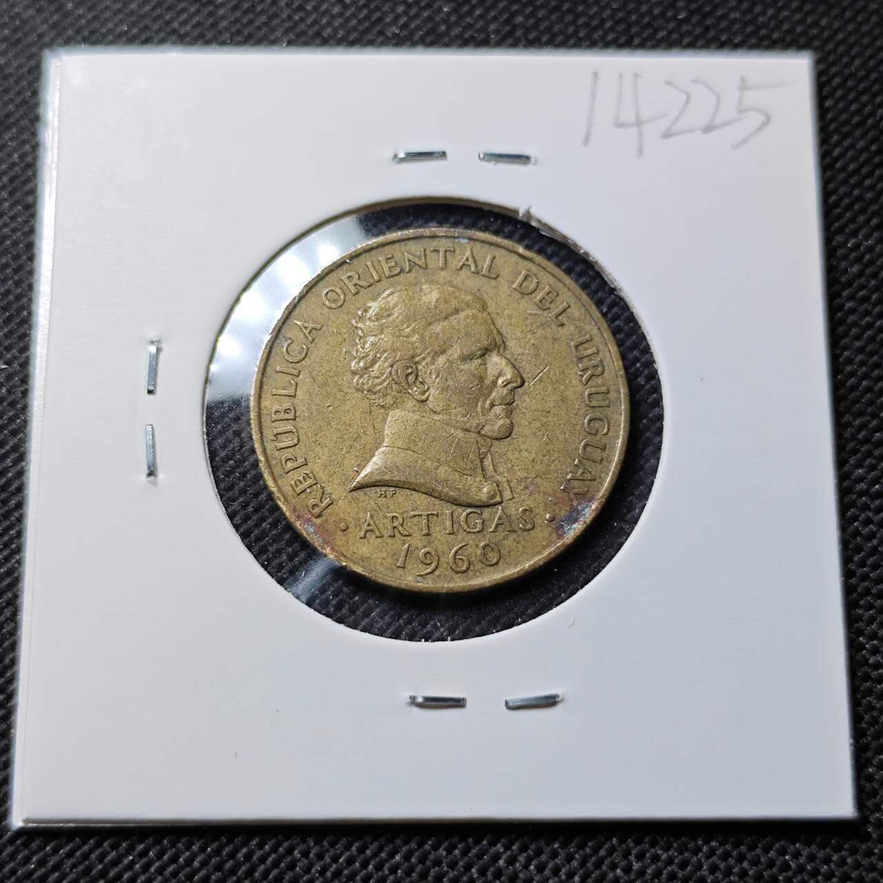 KK钱币收藏小铺  第414期 2月预留时间 周末发货 1960乌拉圭10分
