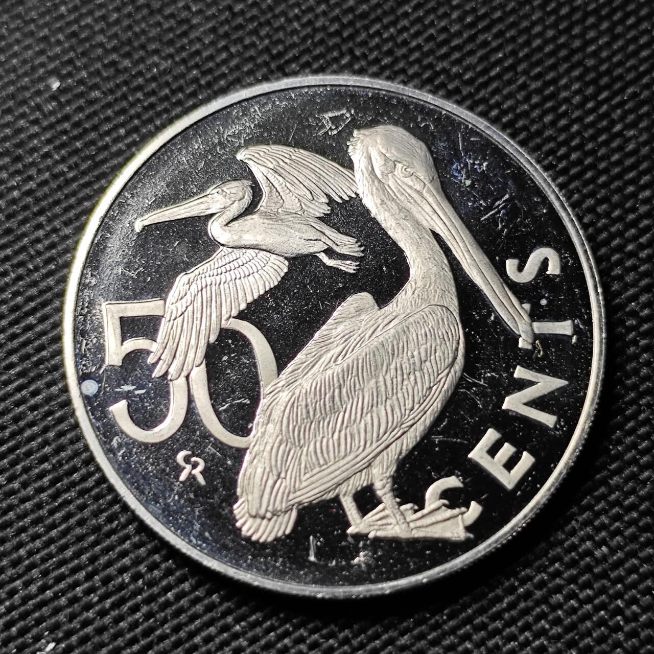 KK钱币收藏小铺  第414期 2月预留时间 周末发货 1973维尔京群岛50分 精制币