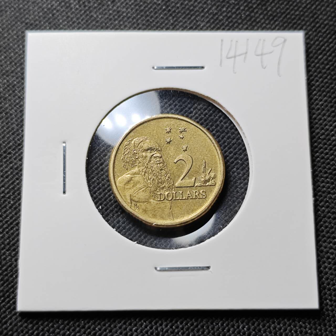 KK钱币收藏小铺  第414期 2月预留时间 周末发货  1989澳大利亚土著人2元