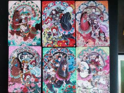 【持续收拍品】-琦卡当当铺～第40期★★~支持寄存★★~【9点40结束】扫码加群抽[包邮券]~ - 【稀有】星宿文创-冯涛老师绘-扈赏元辰十二生肖-前六鼠牛虎兔龙蛇普卡-6张