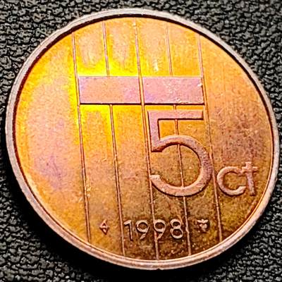泉币菌-第218场-拍品多 请提前出价 - 1998年 荷兰5分 贝娅特丽克丝女王21mm