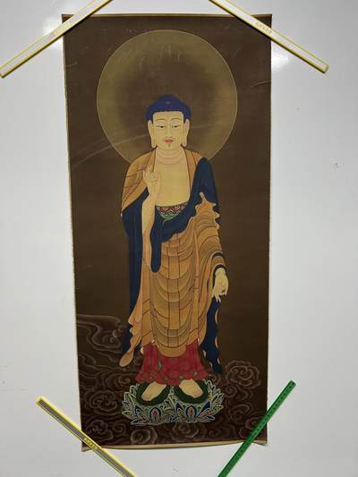 零元拍：唐卡装饰艺术复制画 （非原画）做旧工艺 名稱：释迦牟尼佛祖 规格：90✖️42 - 零元拍：唐卡装饰艺术复制画 （非原画）做旧工艺 名稱：释迦牟尼佛祖 规格：90✖️42
