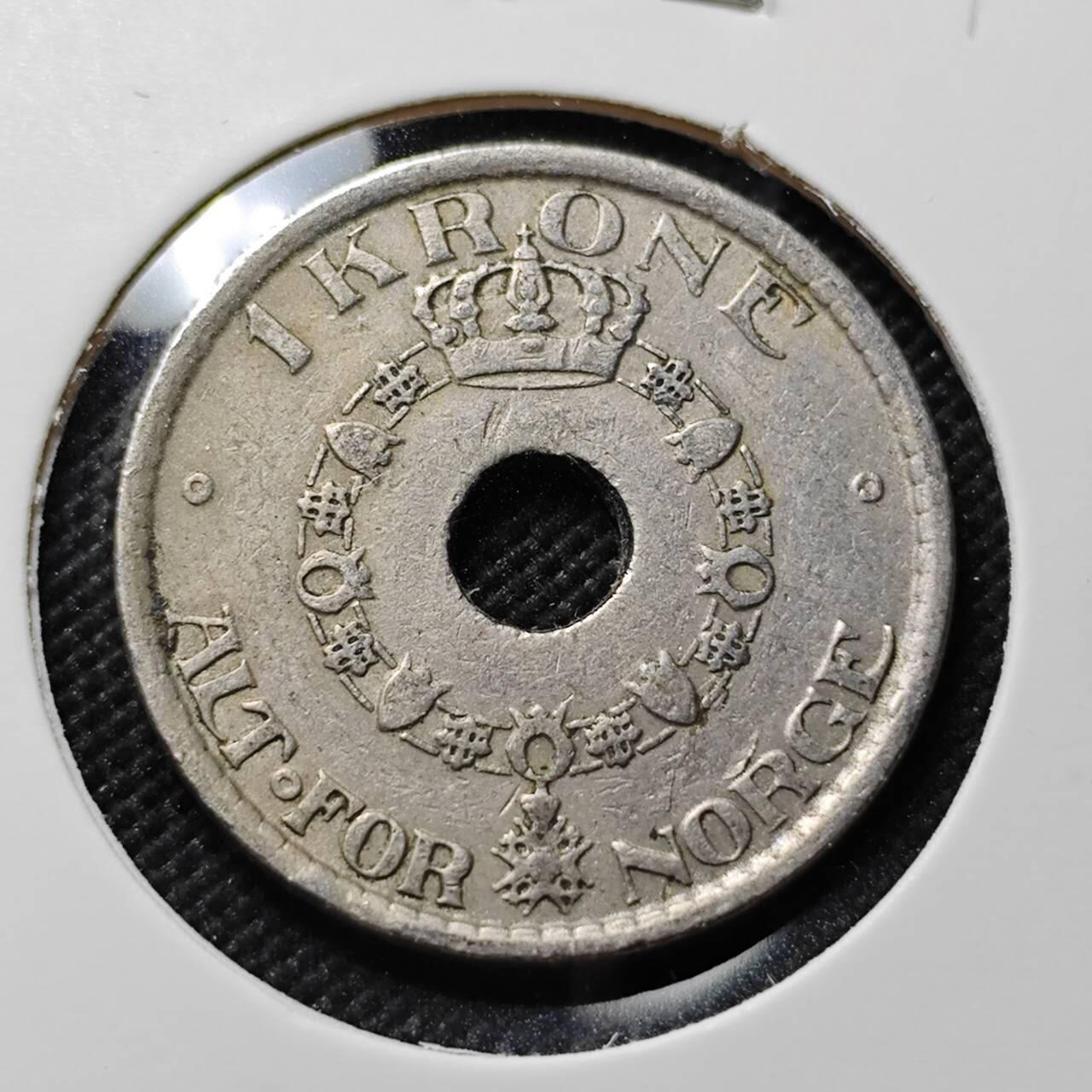 KK钱币收藏小铺  第414期 2月预留时间 周末发货 1990挪威1克朗