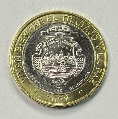 哥斯达黎加2021年500克朗双色币 - 哥斯达黎加2021年500克朗双色币