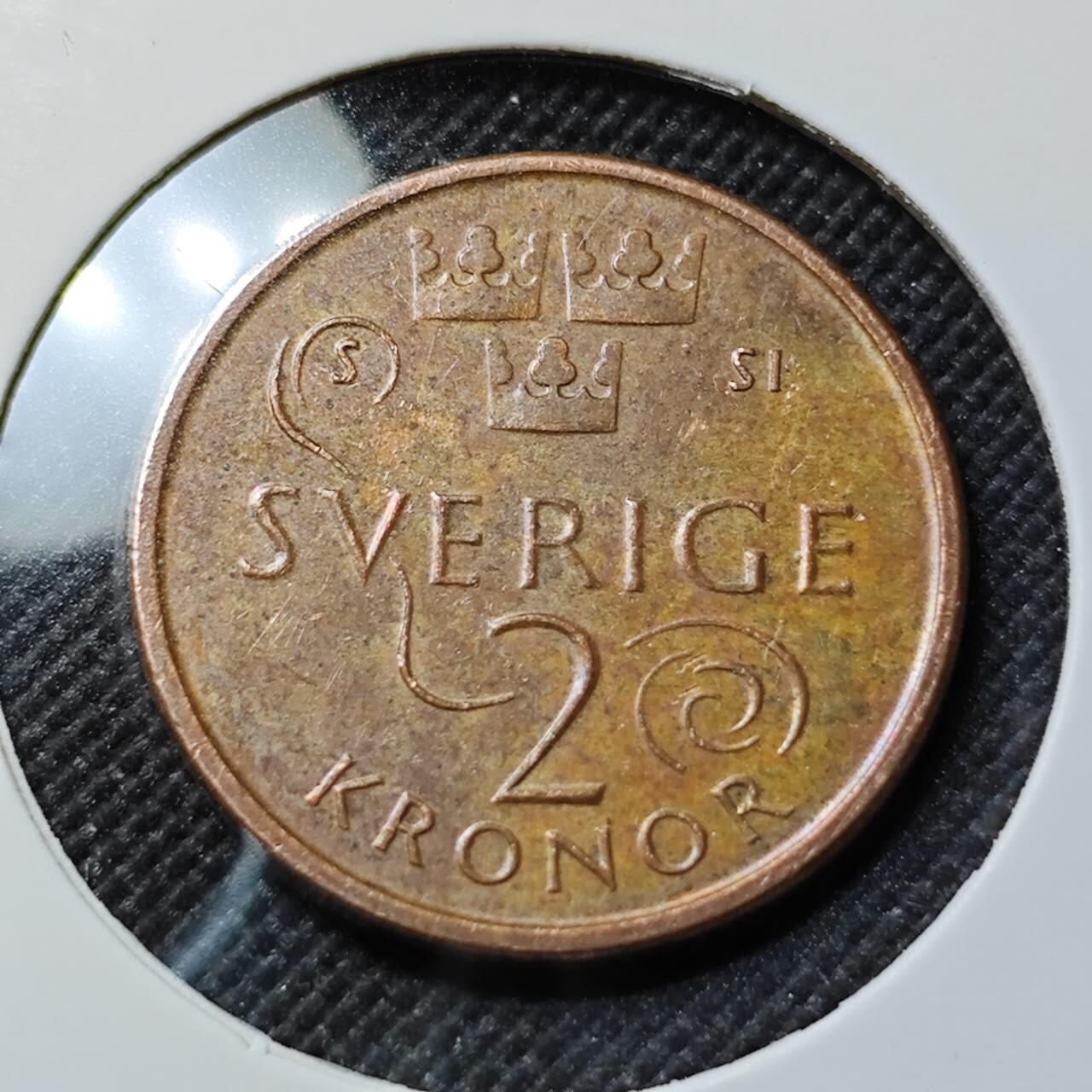 KK钱币收藏小铺  第414期 2月预留时间 周末发货  瑞典2克朗