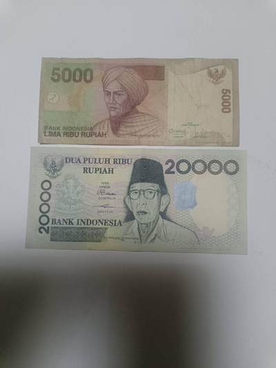 【20260402】非全新纸币和硬币第352场 - 印度尼西亚2张纸币