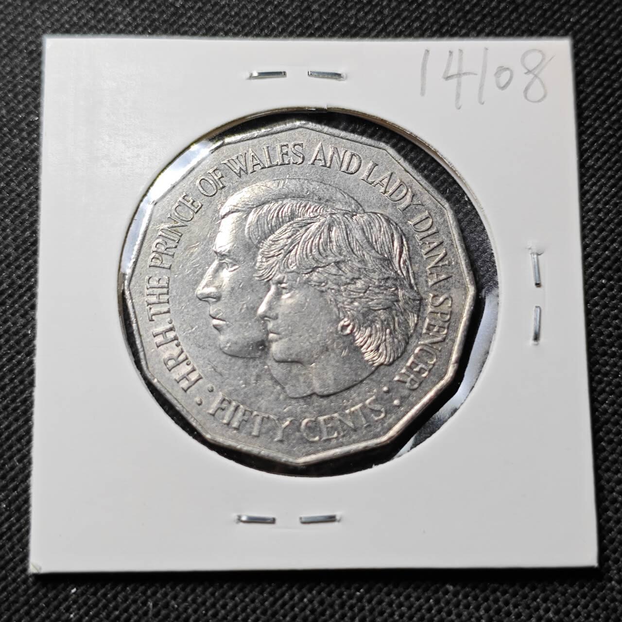 KK钱币收藏小铺  第414期 2月预留时间 周末发货 1981澳大利亚50分 纪念币