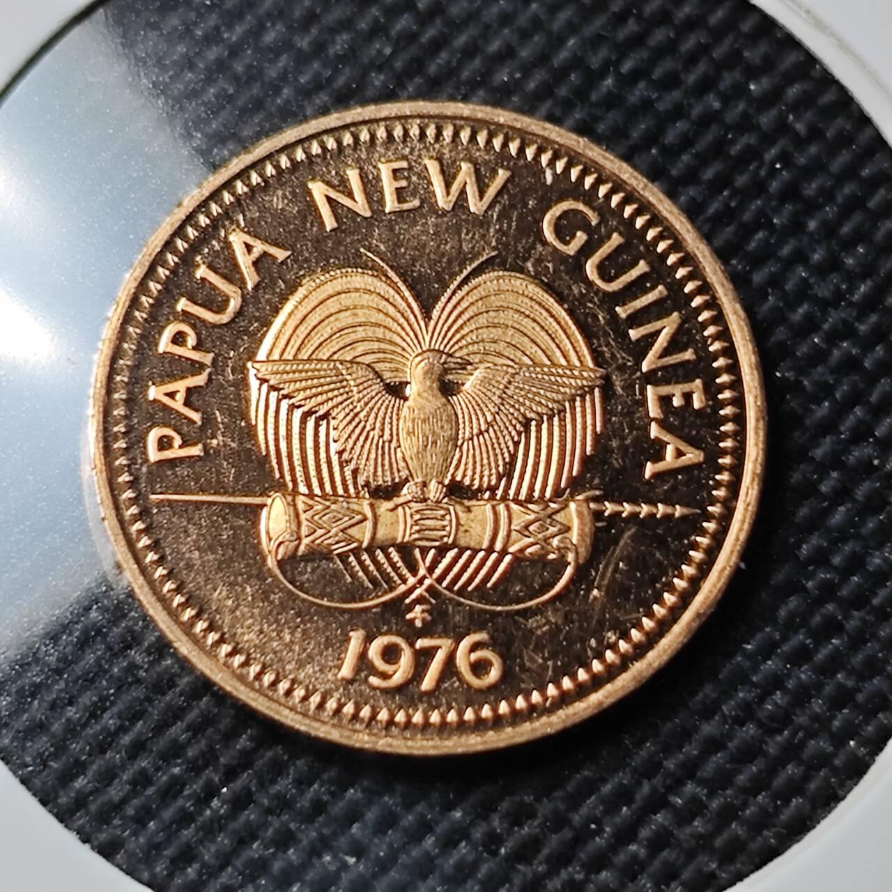 KK钱币收藏小铺  第414期 2月预留时间 周末发货 1976巴布亚新几内亚1基纳 