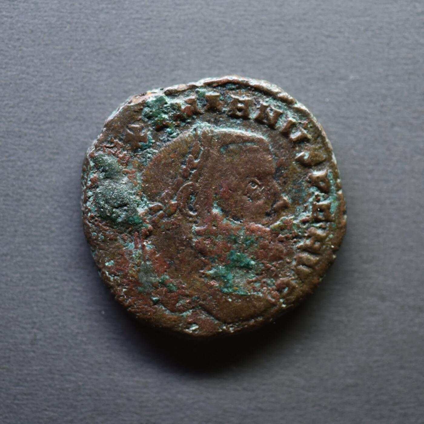 【良泉】4月16日【西方古代打制币】拍卖108件 【罕见品种】公元298-299年【古罗马】马克西米安“迦太基女神”版，大型富力洗银币，7.52克