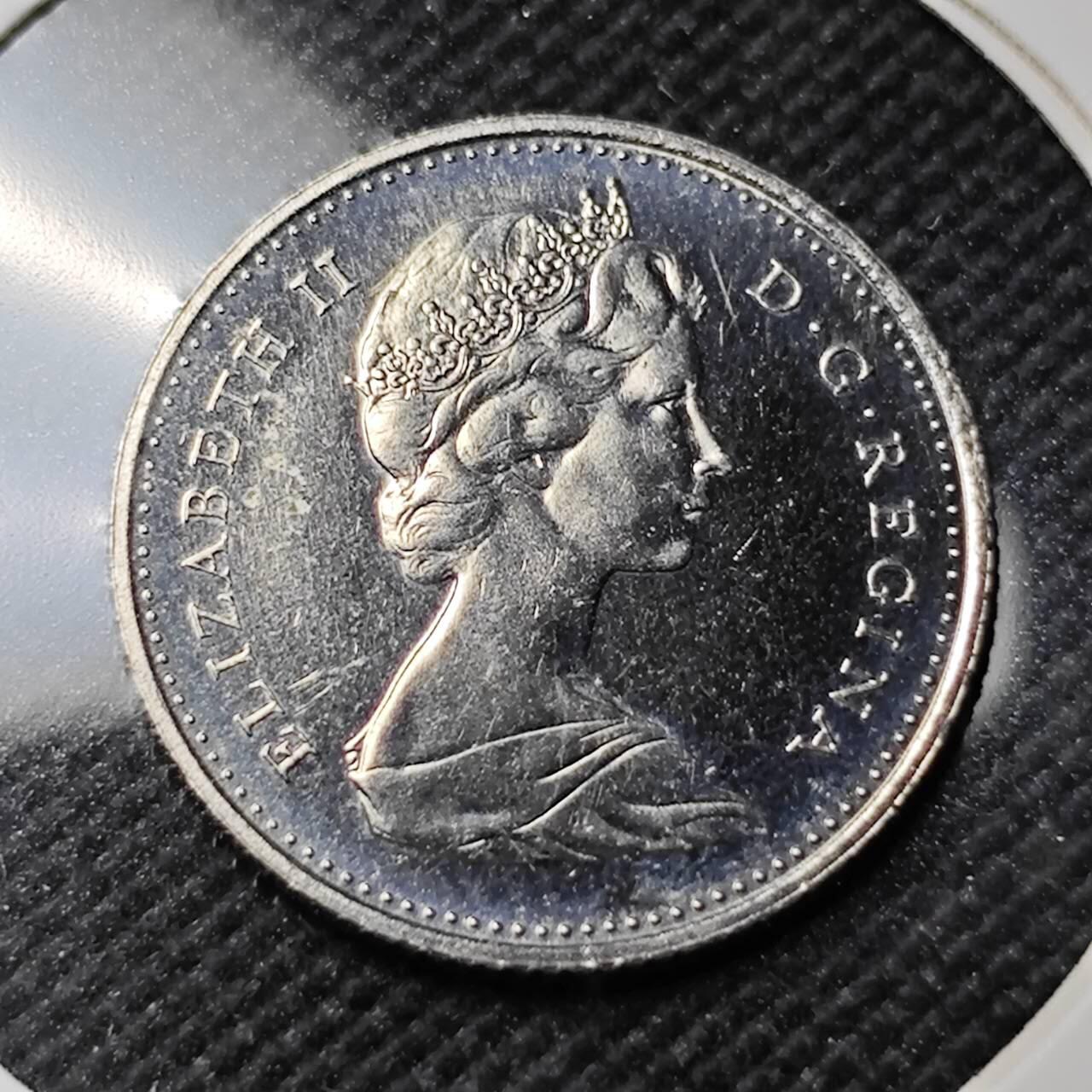 KK钱币收藏小铺  第414期 2月预留时间 周末发货  1970加拿大10分 精制币