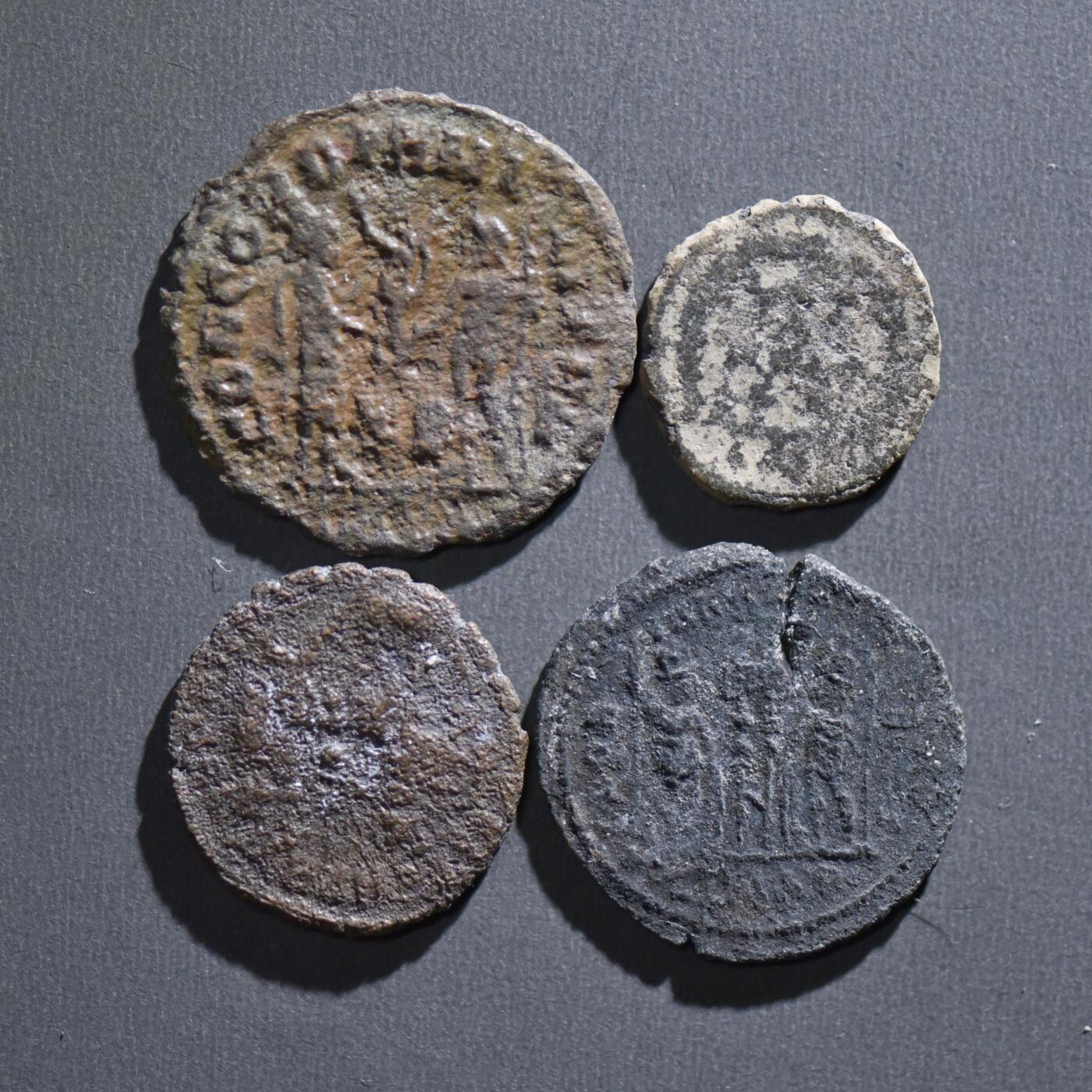 【良泉】4月16日【西方古代打制币】拍卖108件 【古罗马】铜币一组4枚（4）