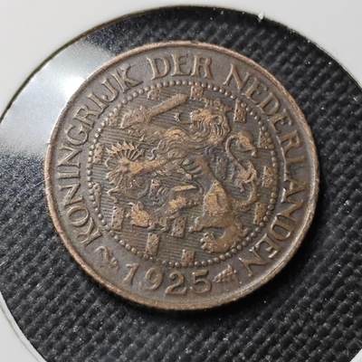 KK钱币收藏小铺  第415期 2月预留时间 周末发货  1925荷兰1分铜币