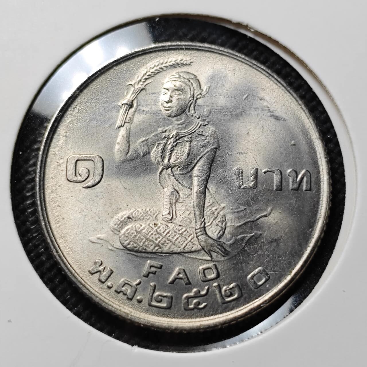 KK钱币收藏小铺  第414期 2月预留时间 周末发货 泰国1泰铢 纪念币