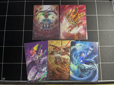 欢迎送拍、零成本上架，释放现金流，合理分配上拍卡品 - 【彩闪50编5张】罗琛 关羽、张飞、黄忠、诸葛亮、马超 万享&三国