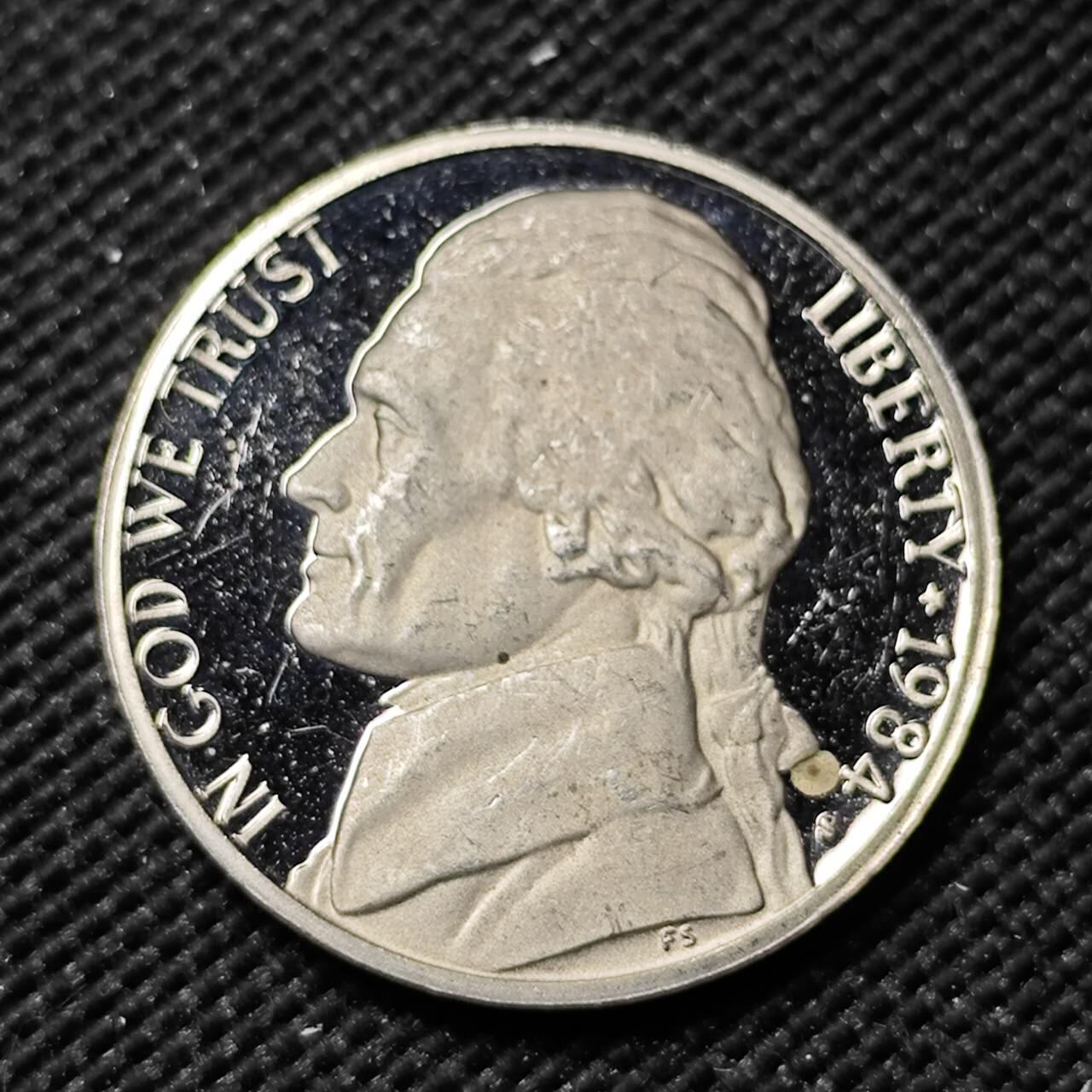 KK钱币收藏小铺  第414期 2月预留时间 周末发货 1984美国5分精制币