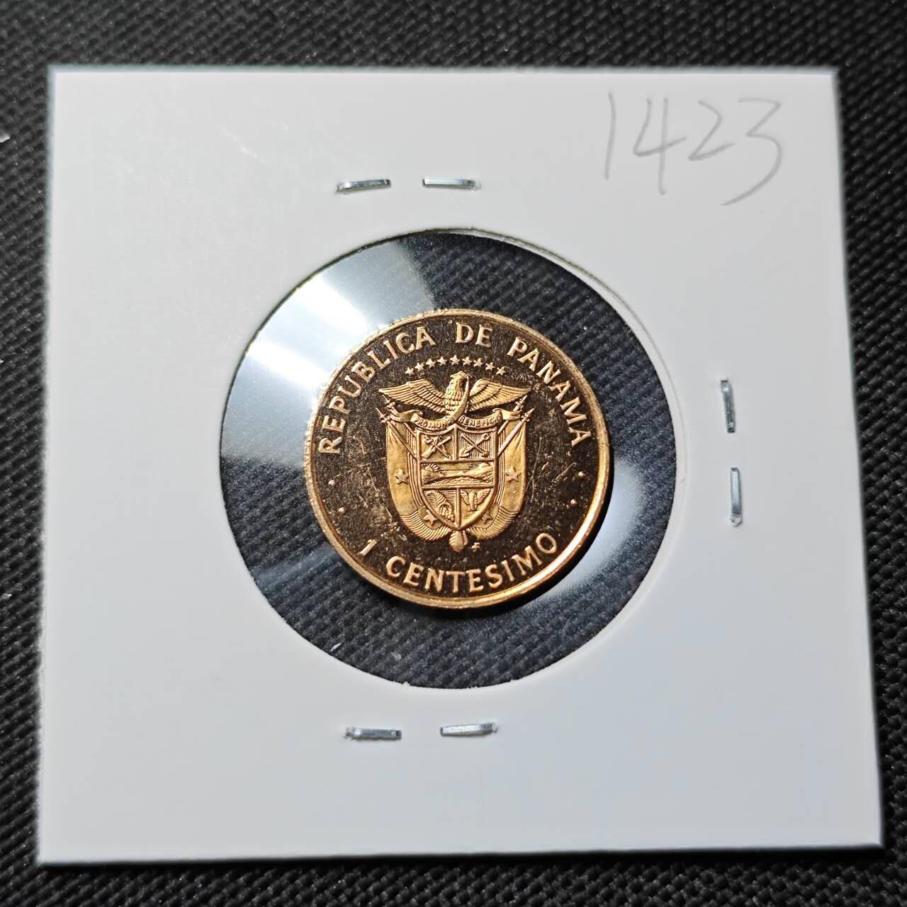 KK钱币收藏小铺  第414期 2月预留时间 周末发货 1975巴拿马1分 精制币