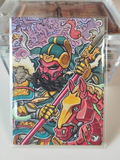 阳大大卡牌拍卖第107期（持续收拍品，周五晚上九点截拍，进群福利早知道） - 【手绘卡】王多毛水浒 大刀关胜 绝色手绘卡1/1  超级漂亮