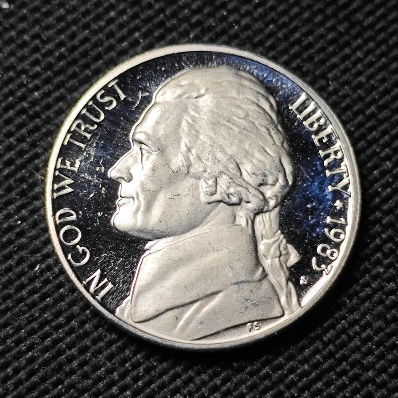 KK钱币收藏小铺  第414期 2月预留时间 周末发货 1983美国5分 精制币