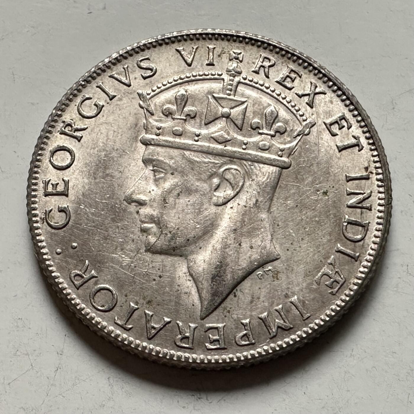 🌹外币初藏🌹🐯2026年第36场   每周二四六晚8️⃣点 接代拍 英属东非 1941年  1先令银币 25%银-7.78g-27.4mm 银色好a