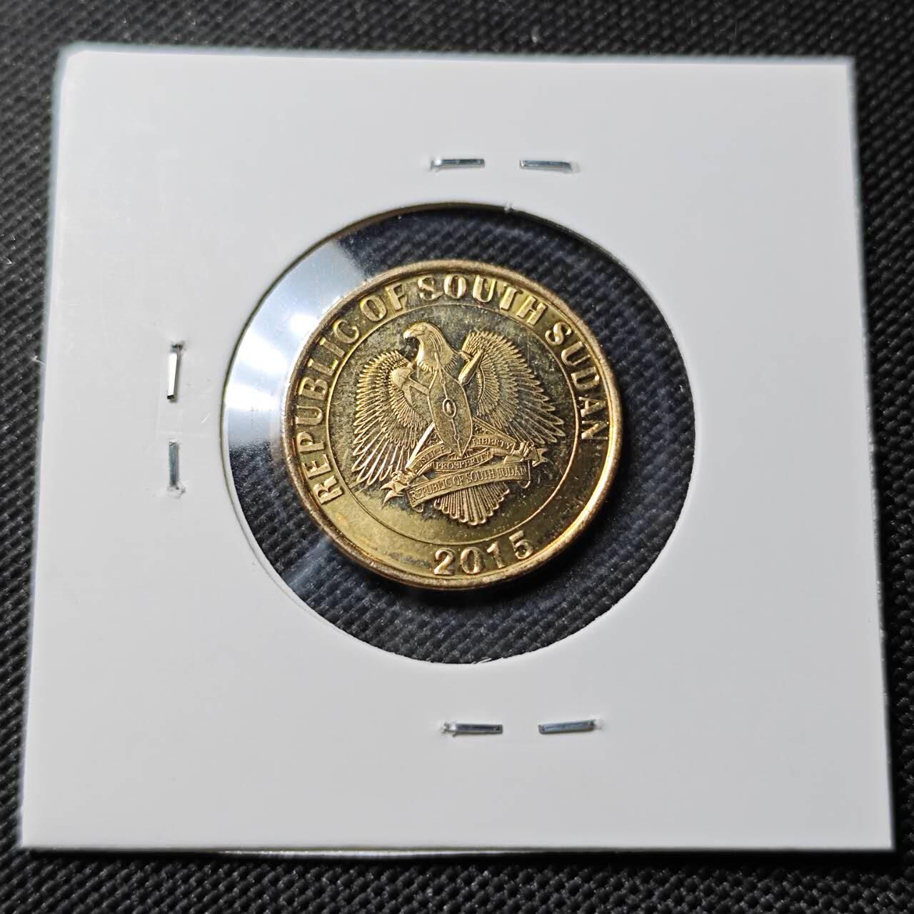 KK钱币收藏小铺  第414期 2月预留时间 周末发货  2015南苏丹20皮阿斯特