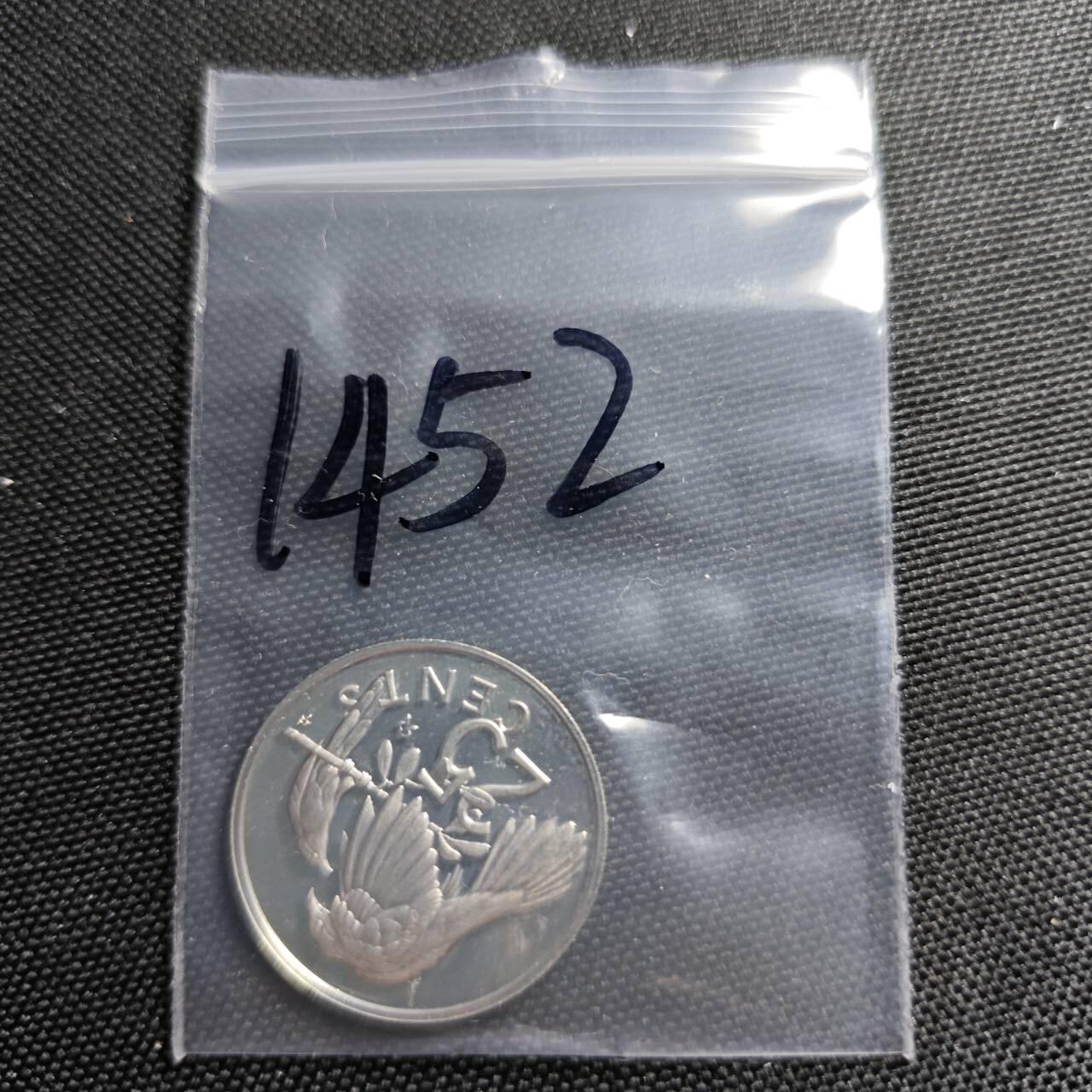 KK钱币收藏小铺  第414期 2月预留时间 周末发货 1973维尔京群岛25分 精制币