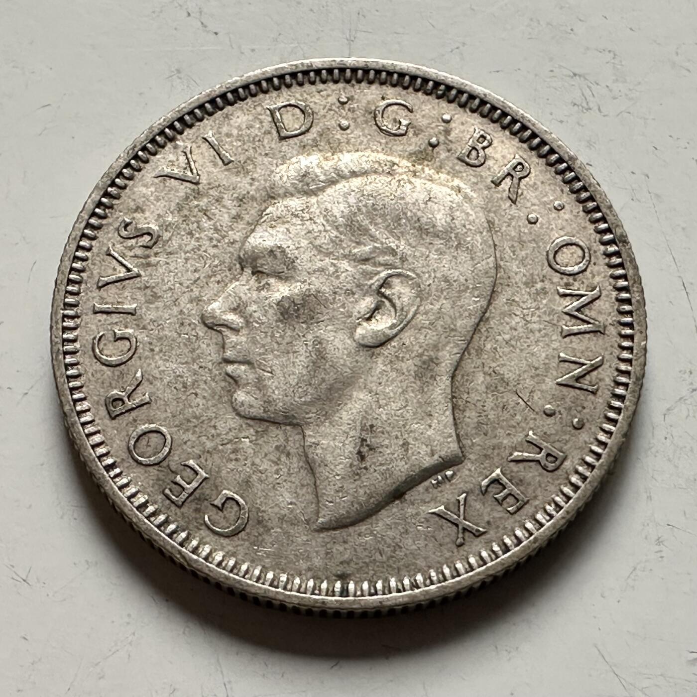 🌹外币初藏🌹🐯2026年第36场   每周二四六晚8️⃣点 接代拍 英国 1946年1先令银币 50%银-5.66g-23.5mm 