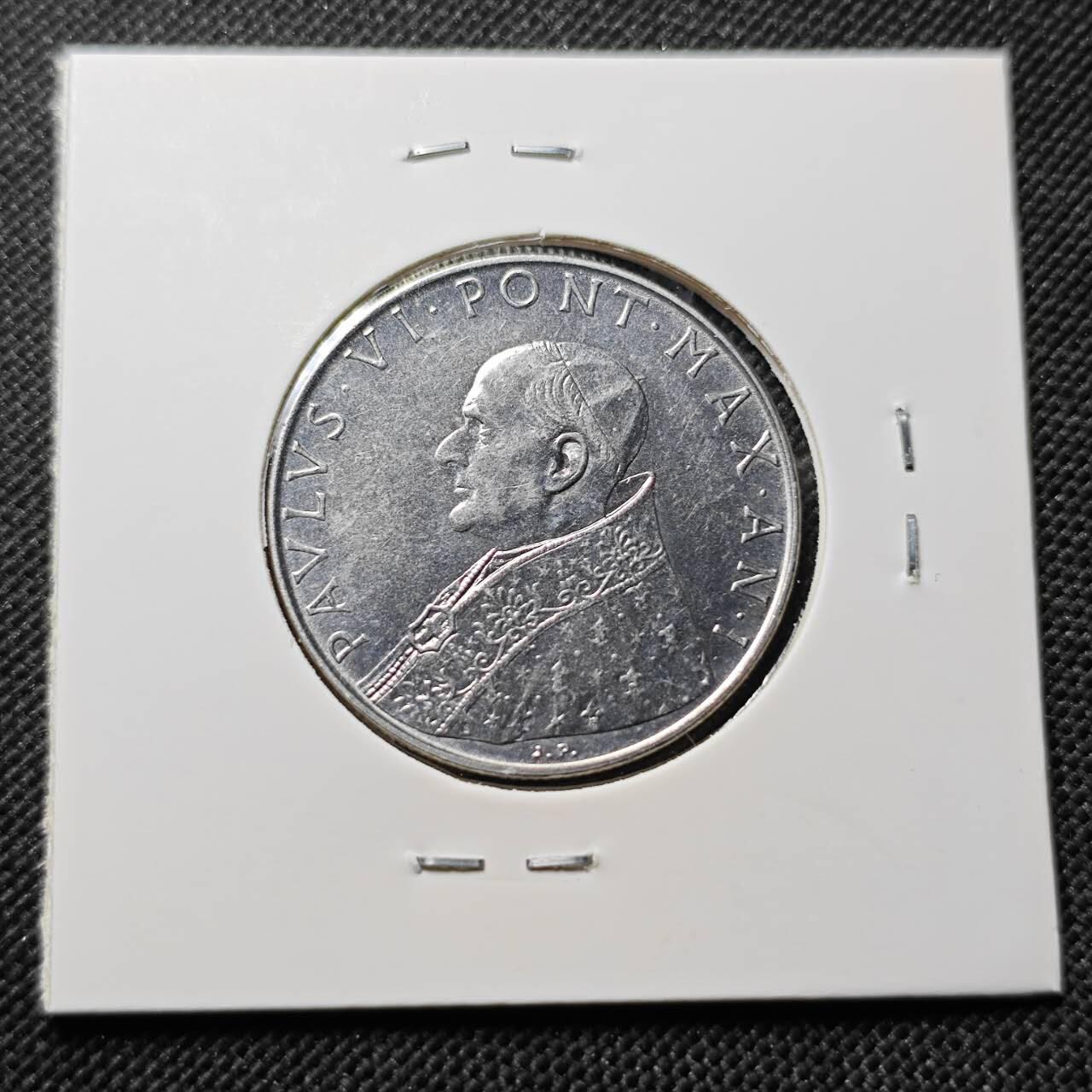 KK钱币收藏小铺  第414期 2月预留时间 周末发货  1963梵蒂冈100里拉