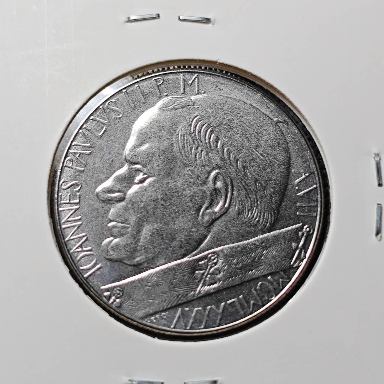 KK钱币收藏小铺  第414期 2月预留时间 周末发货 梵蒂冈100里拉 