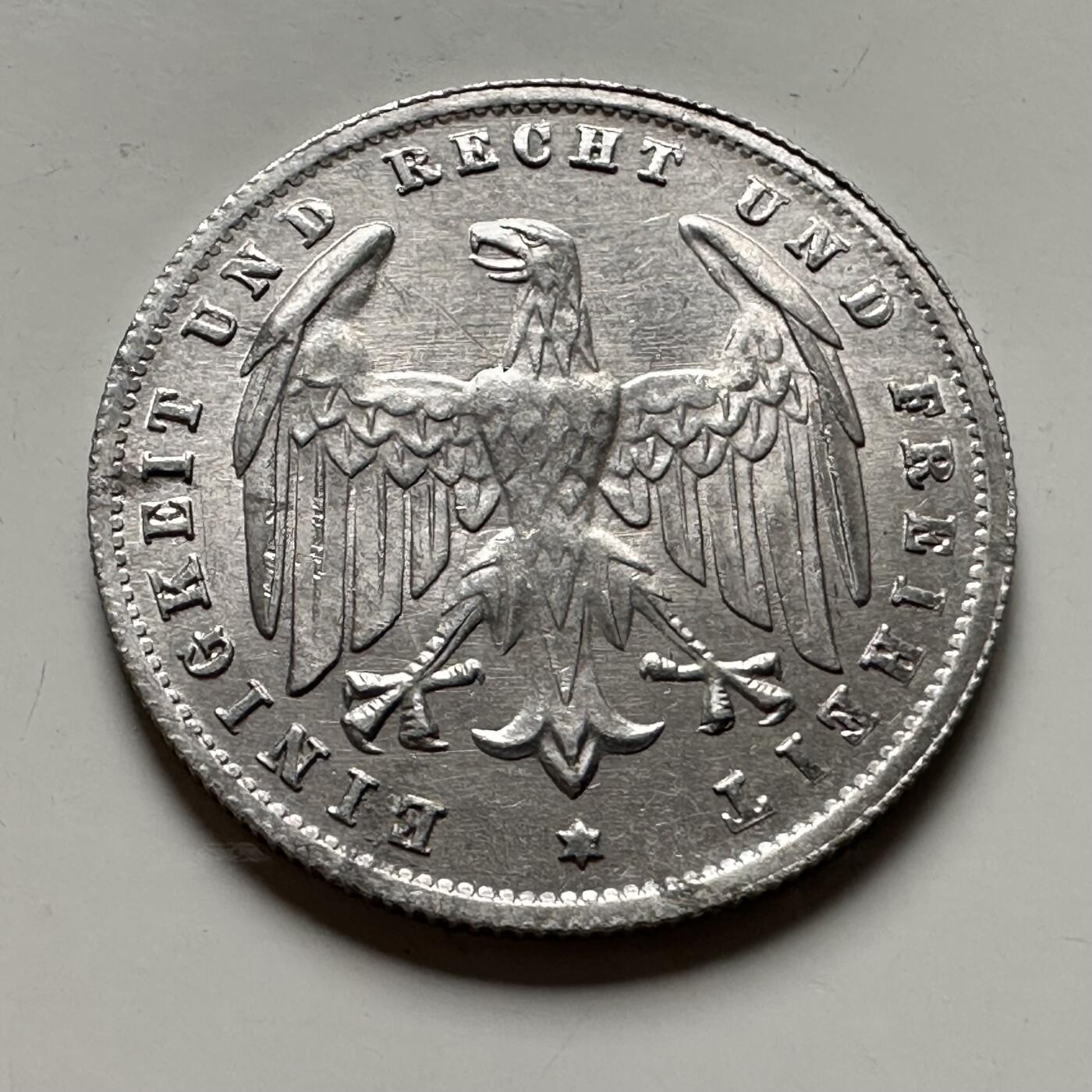 🌹外币初藏🌹🐯2026年第36场   每周二四六晚8️⃣点 接代拍 魏玛共和国 1923年 500马克铝币（A厂）