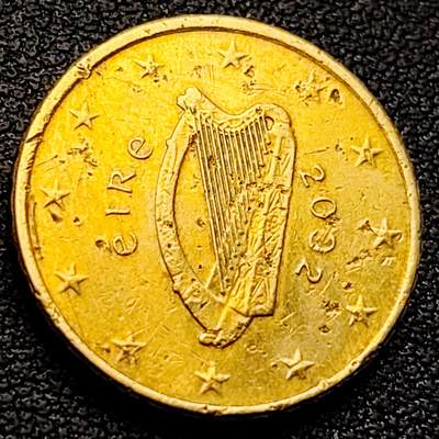 泉币菌-第218场-拍品多 请提前出价 - 2002年 爱尔兰 10欧分 竖琴 20mm 钢镀铜